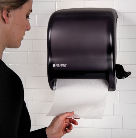 ルルゥページ Dispenser Universal Roll Towel Lever Style, Black Pearl, Wall